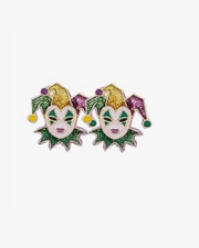 Mini Mardi Gras Acrylic Earrings