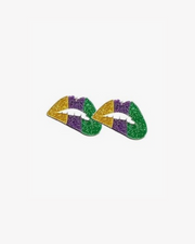 Mini Mardi Gras Acrylic Earrings