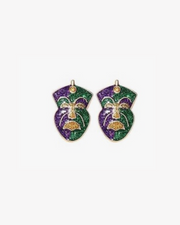 Mini Mardi Gras Acrylic Earrings