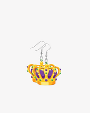 Mini Mardi Gras Acrylic Earrings