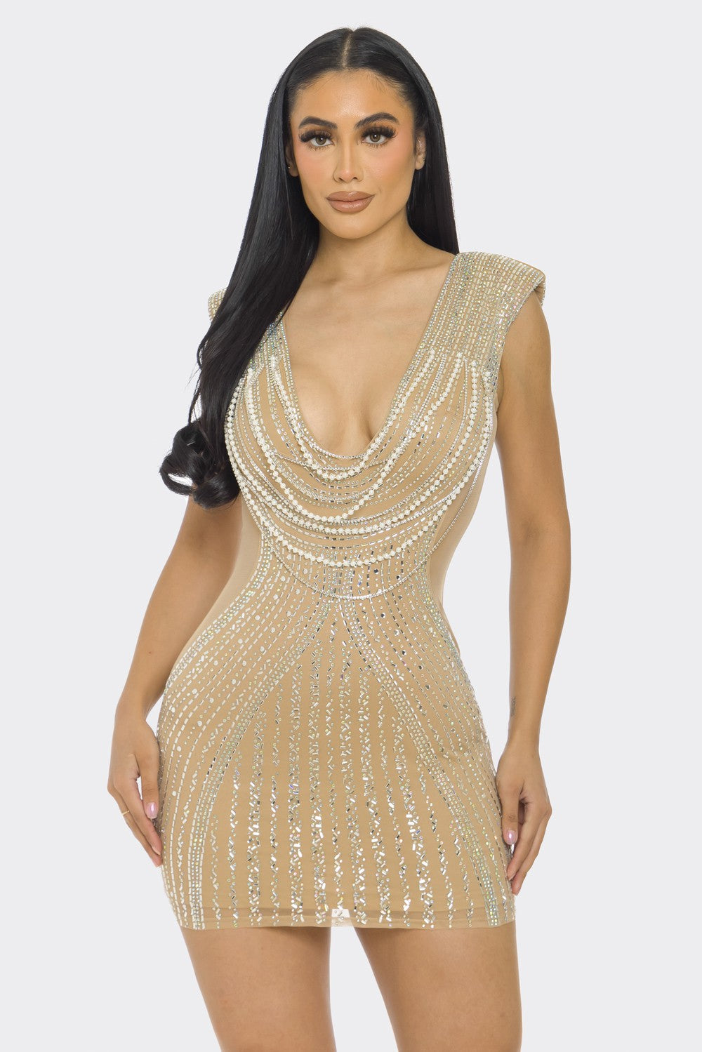 Done For Me Dress Nude