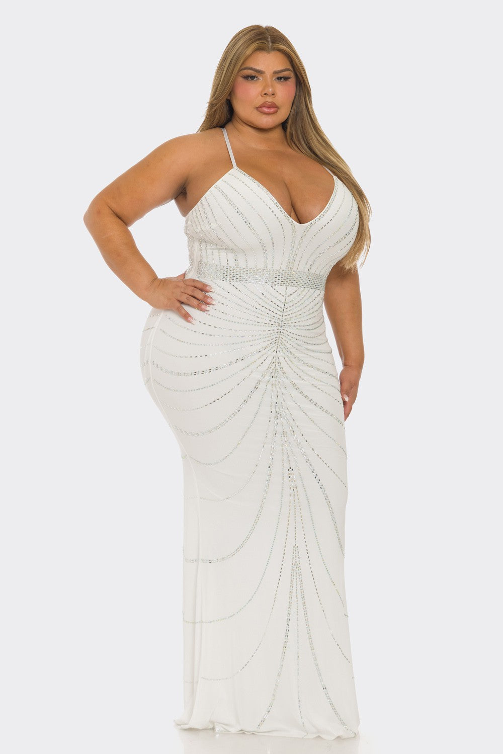 Just Picture Perfect Dress Plus  White