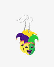 Mini Mardi Gras Acrylic Earrings