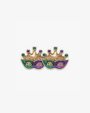 Mini Mardi Gras Acrylic Earrings