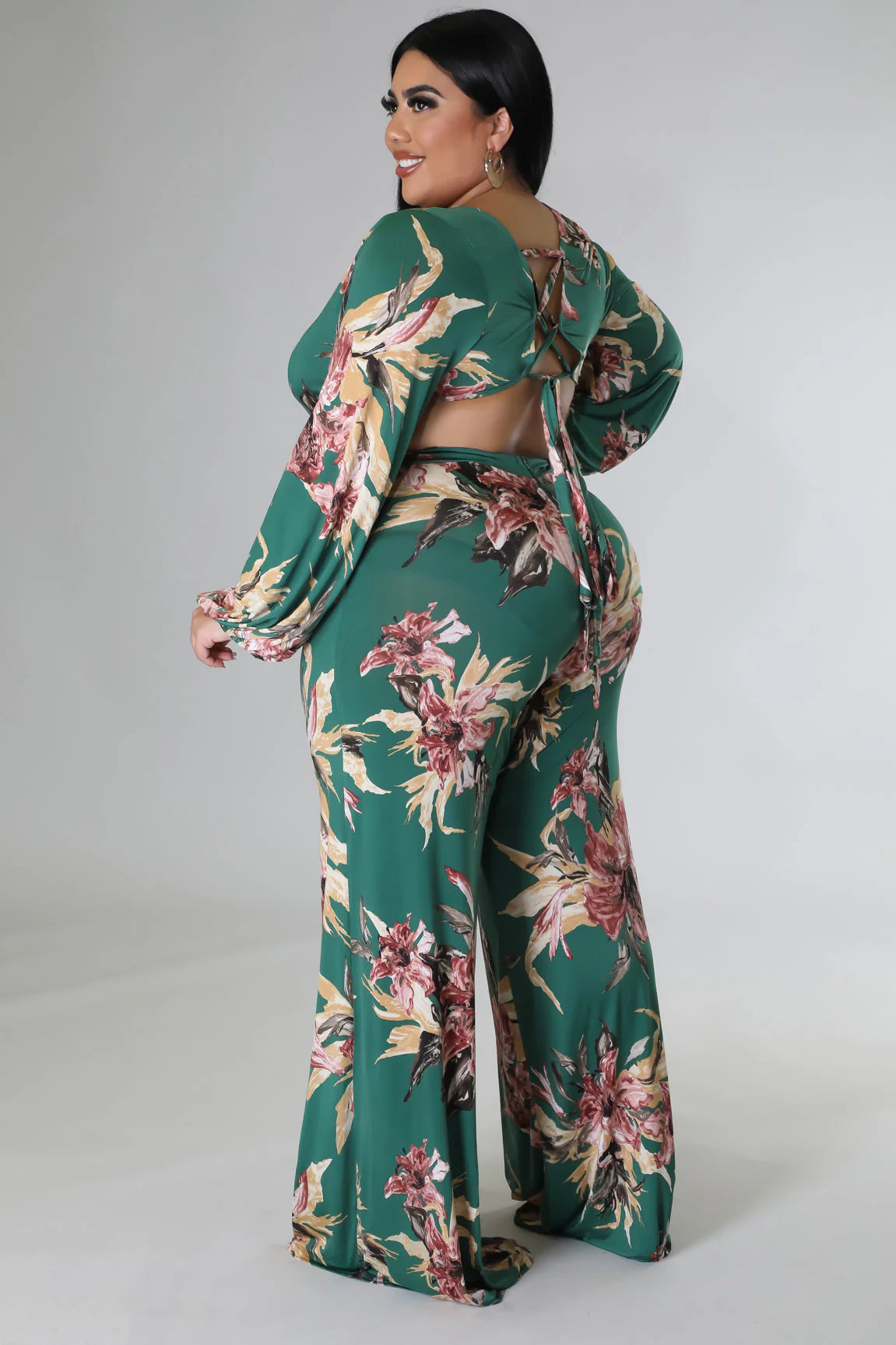 Night Luxe Lace-Up Jumpsuit