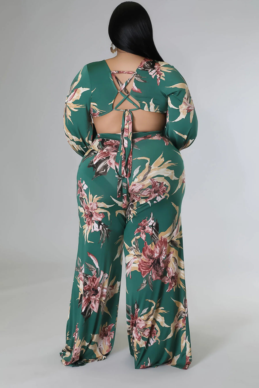 Night Luxe Lace-Up Jumpsuit