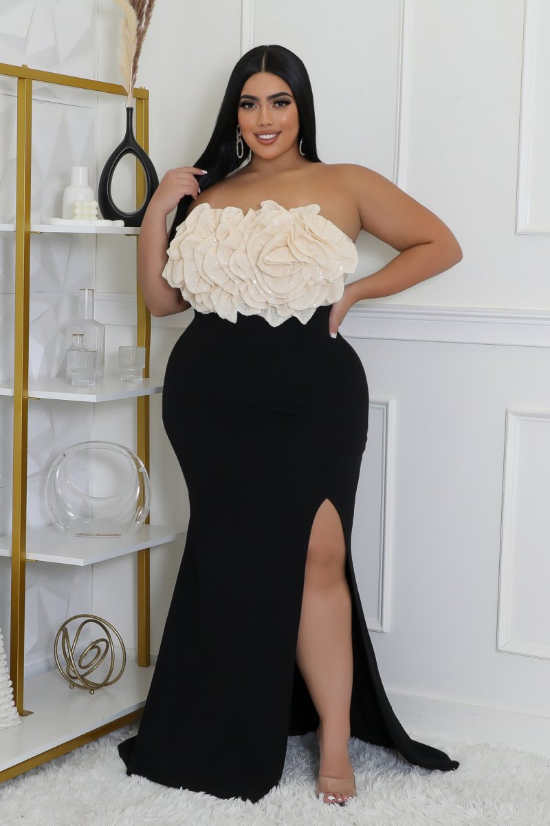 Glamourous Sequin Ruffle Tube Dress