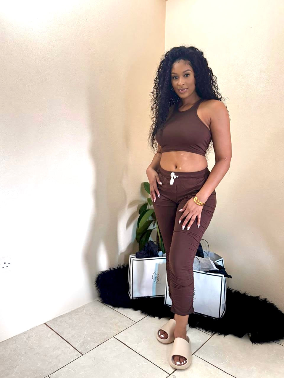 Reeka Runched Pants Set