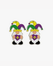 Mini Mardi Gras Acrylic Earrings