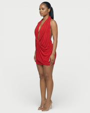 The Nadia Drape Mini Dress