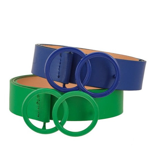 Color Coated Circle Buckle Belt Set