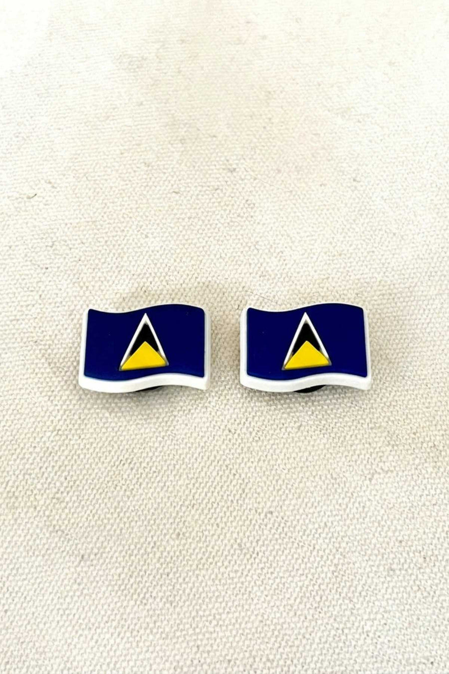St. Lucia Flag Shoe Charm Set