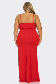 The Lacia Glam Dress Plus Red