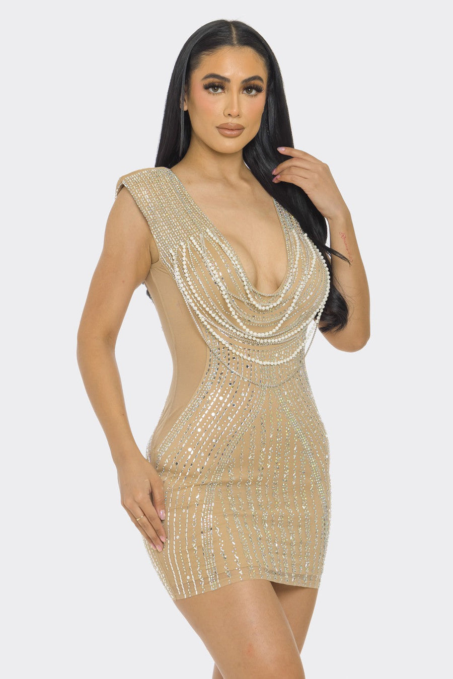Done For Me Dress Nude