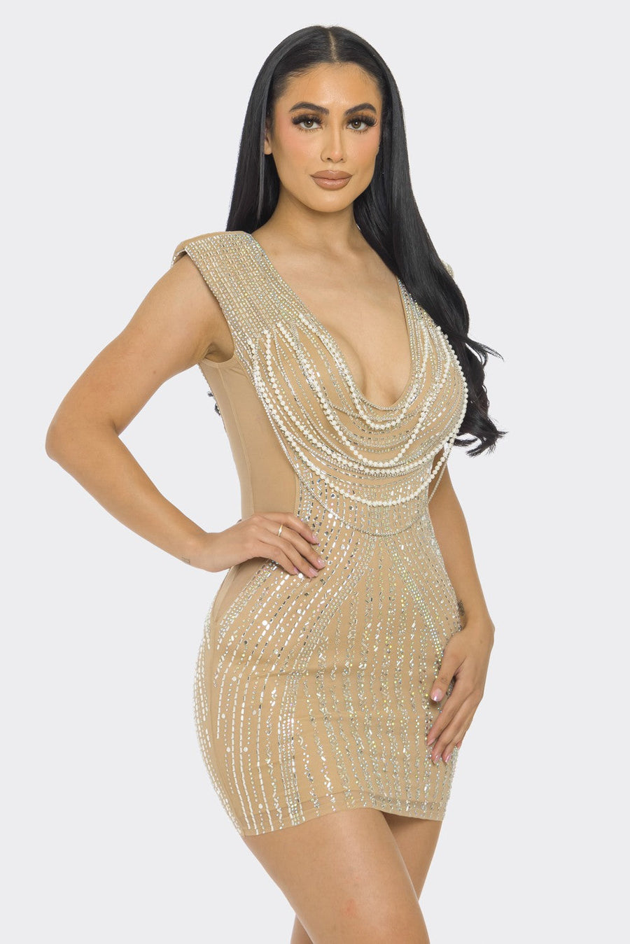Done For Me Dress Nude
