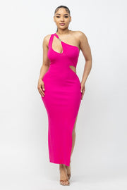 Split One Shoulder Maxi