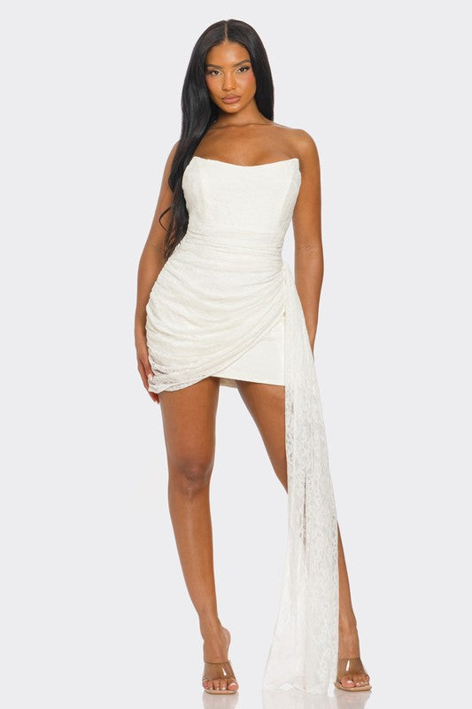 Lace Allure Corset Mini Dress