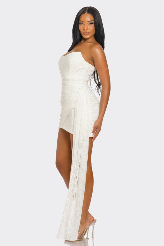 Lace Allure Corset Mini Dress