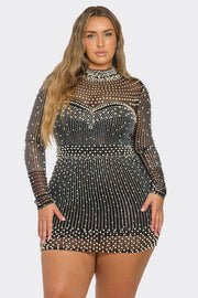 Luxe Glow Pearl Mini Dress