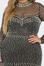 Luxe Glow Pearl Mini Dress