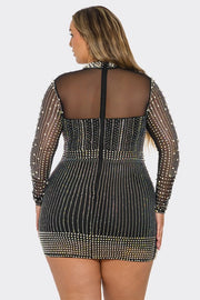 Luxe Glow Pearl Mini Dress