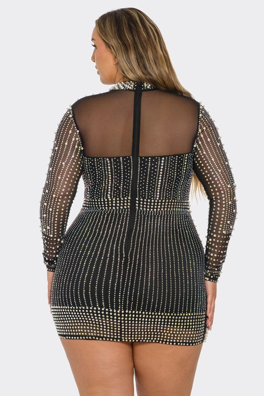 Luxe Glow Pearl Mini Dress