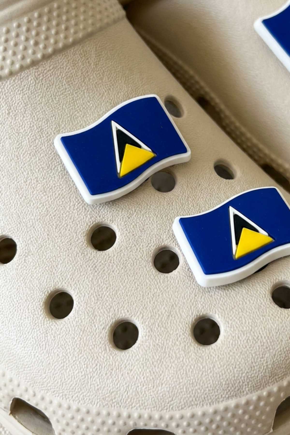 St. Lucia Flag Shoe Charm Set