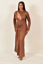 Louester  Double Layer Cutout Maxi Dress