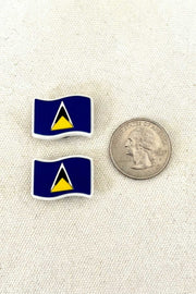St. Lucia Flag Shoe Charm Set