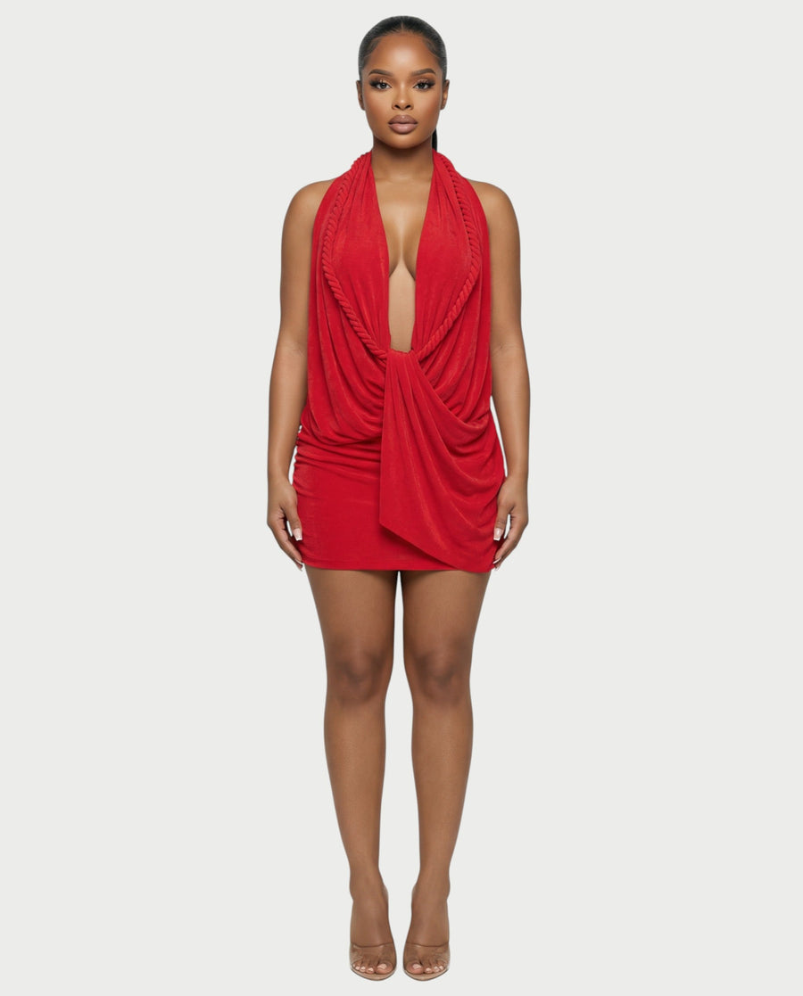 The Nadia Drape Mini Dress
