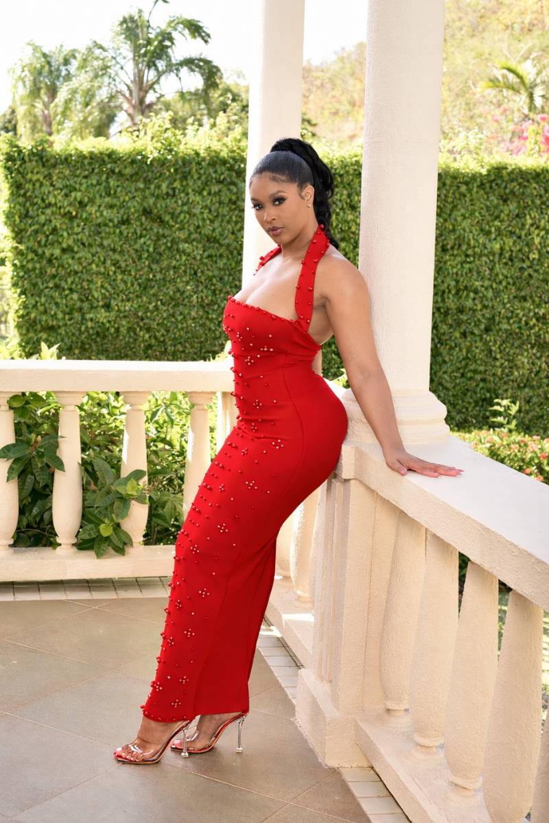 Ruffled Tube Dress Red – Cashmereliving758