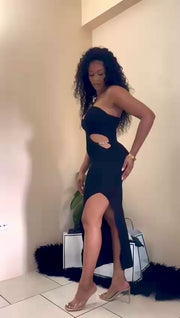 Split One Shoulder Maxi