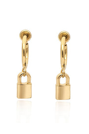 Lock Earrings - Gold