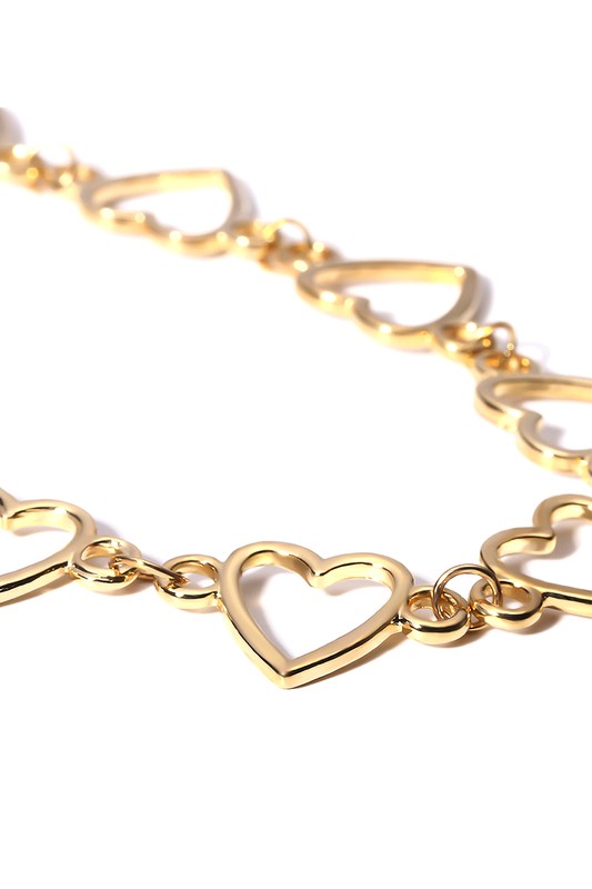 All Hearts Necklace - Gold