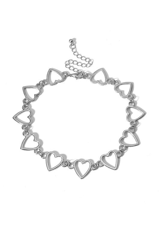 All Hearts Necklace - Silver