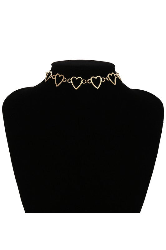 All Hearts Necklace - Gold