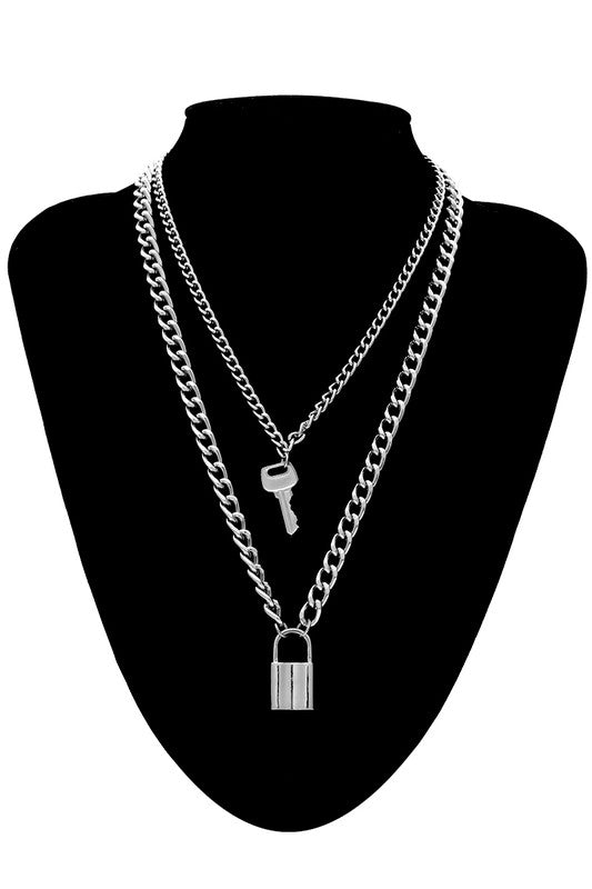 Locked In Necklace Silver