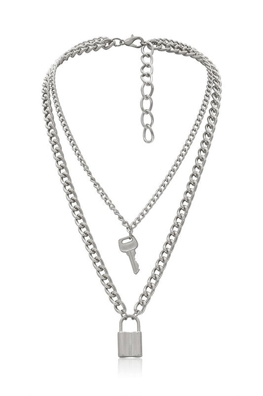 Locked In Necklace Silver