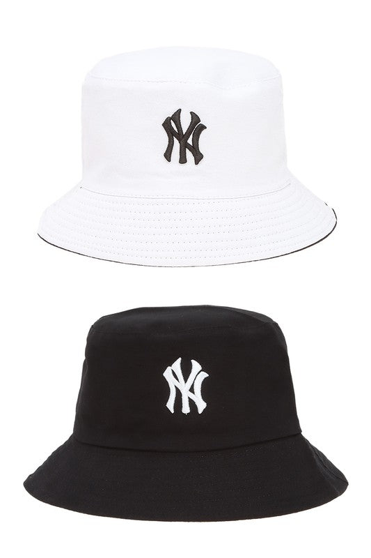 NY Bucket Hat Summer - White&Black