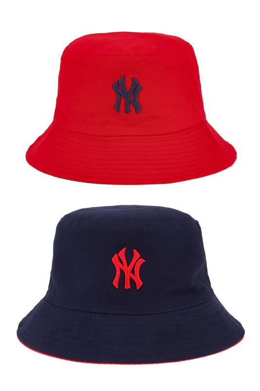 NY Bucket Hat Summer - Red & Navy