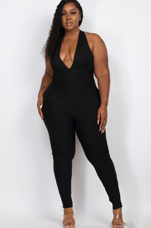 Sade Bodycon Jumpsuit - Black