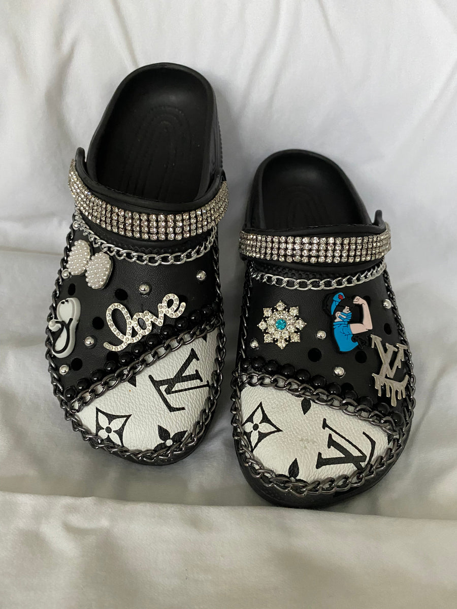 LV Bougie Med Girl Clogs - Silver Size 5 Feet